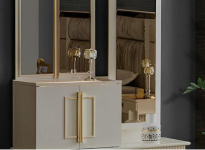 Dressing table dressing table Console table Wood White Luxury Modern Set